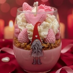 Pink Gnome-SweetHeart Soy Dessert Candle 15 oz